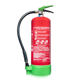 Punane 6 L ABF vahtkustuti A-, B- ja F-klassi põlengutele. Usaldusväärne rasvakustuti kuni 1000V elektriseadmetele