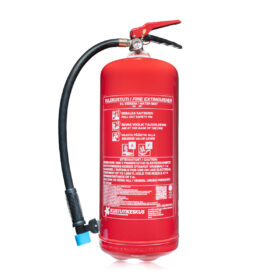 Punane 6 L veeudukustuti A- ja F-klassi põlengutele. Ohutu tulekustuti, mis ei tekita kustutusaine reostust.